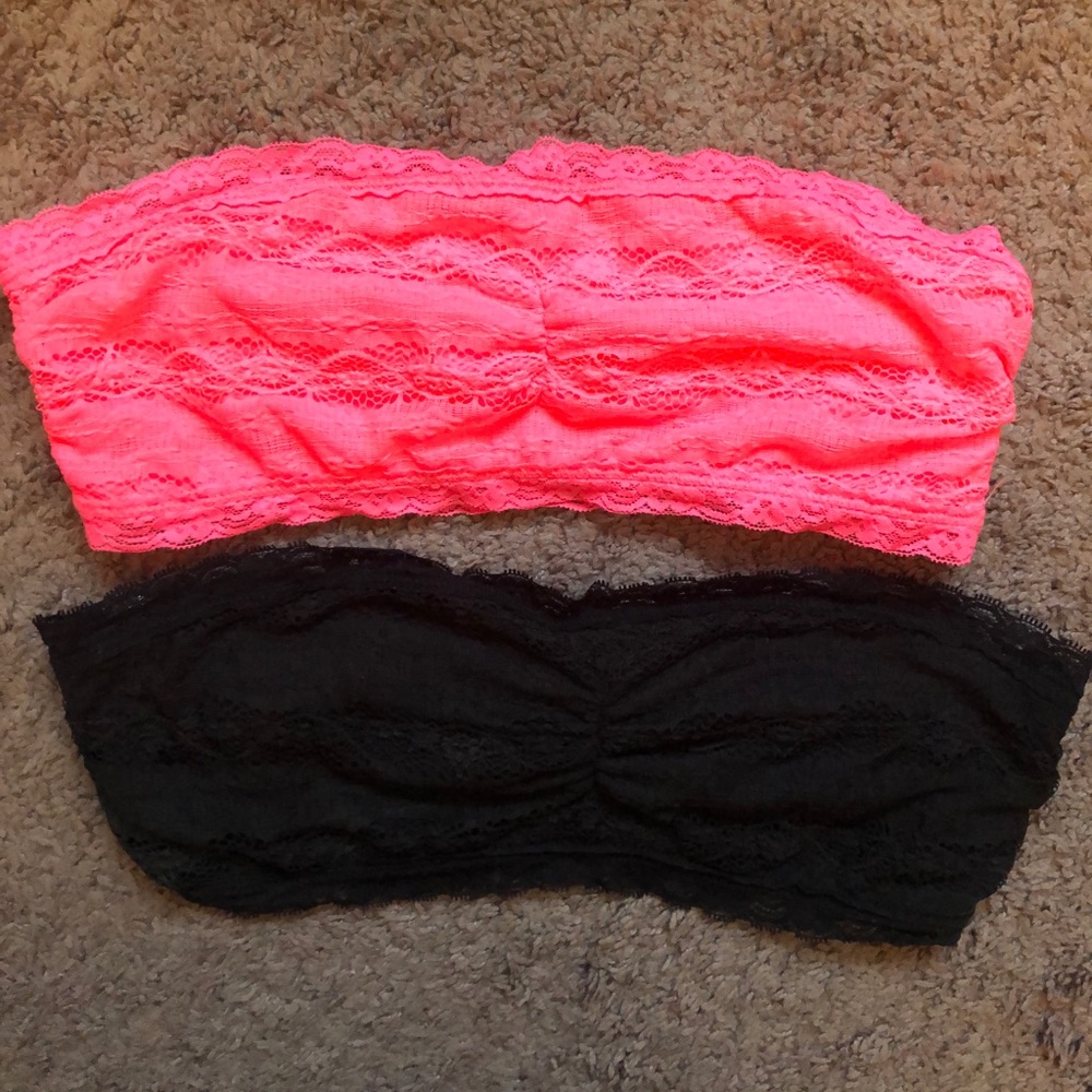2 bandeaus. Black and pink